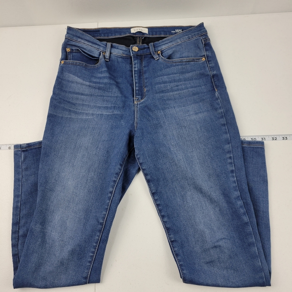 Nicole Miller jeans soho high rise skinny 822 size 10 denim blue  30x29